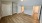 a room with white cabinets